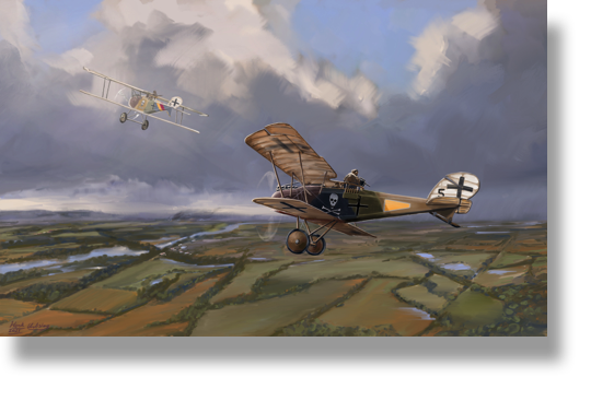 With Sketchbook Pro fully digitally painted image of the Schlasta 6 No. 5 and 6 on its way to the front during WW1
Canvas Repro 40 x 60 cm € 175,- With Sketchbook Pro fully digitally painted image of the Schlasta 6 No. 5 and 6 on its way to the front during WW1
Canvas Repro 40 x 60 cm € 175,-